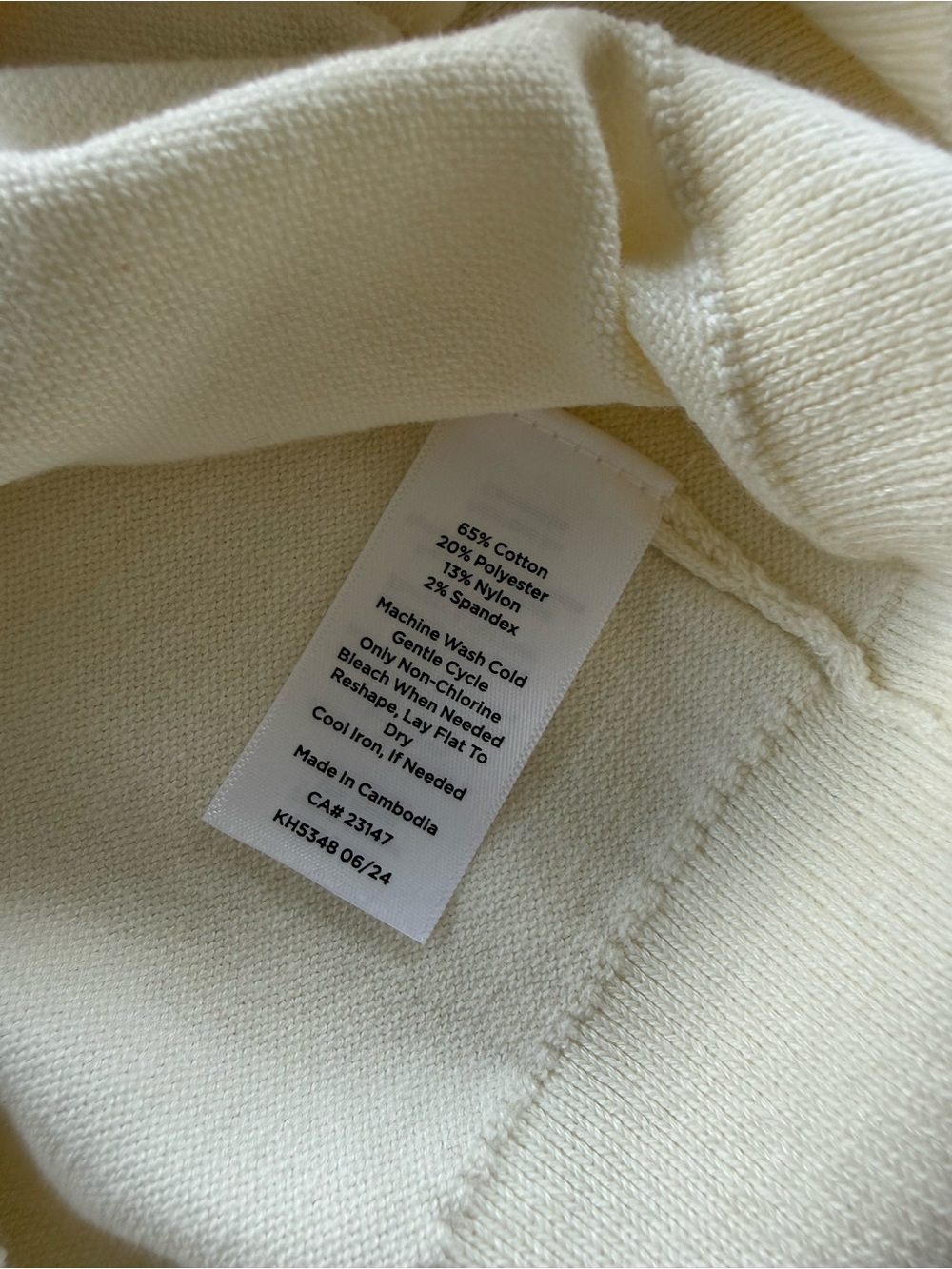 Talbots Cream Button-Front Knit Cardigan - Picture 8 of 8